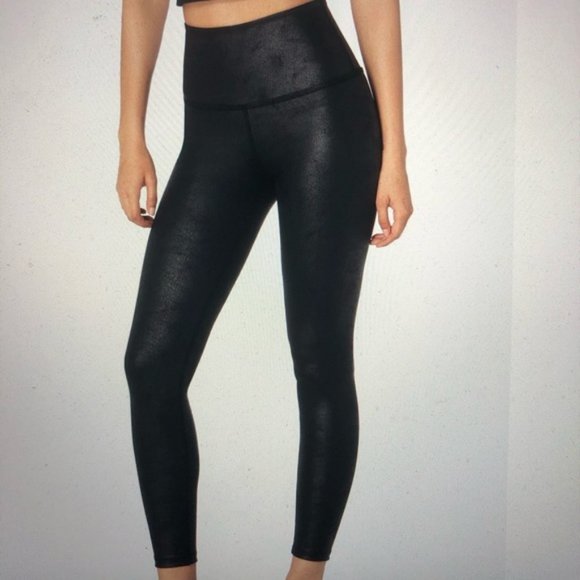 Beyond Yoga Pants & Jumpsuits Beyond Yoga Black Faux Leather